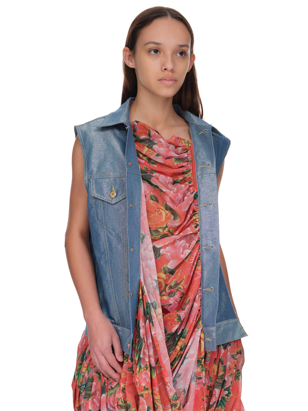 Junya Watanabe Layered Denim Sleeveless Dress | H. Lorenzo - detail 2