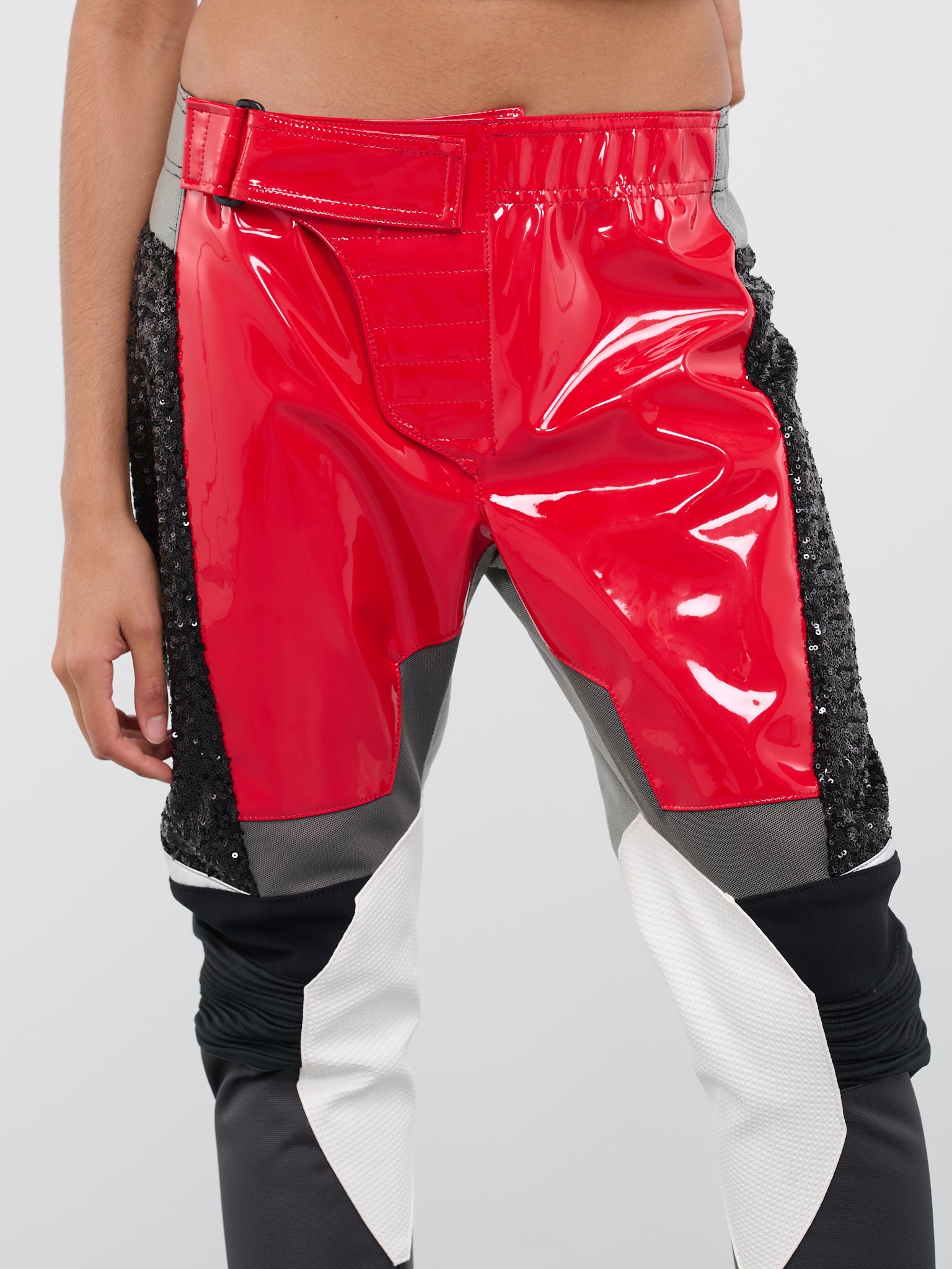 Biker Pants (JK-P008-051-RED-BLACK)