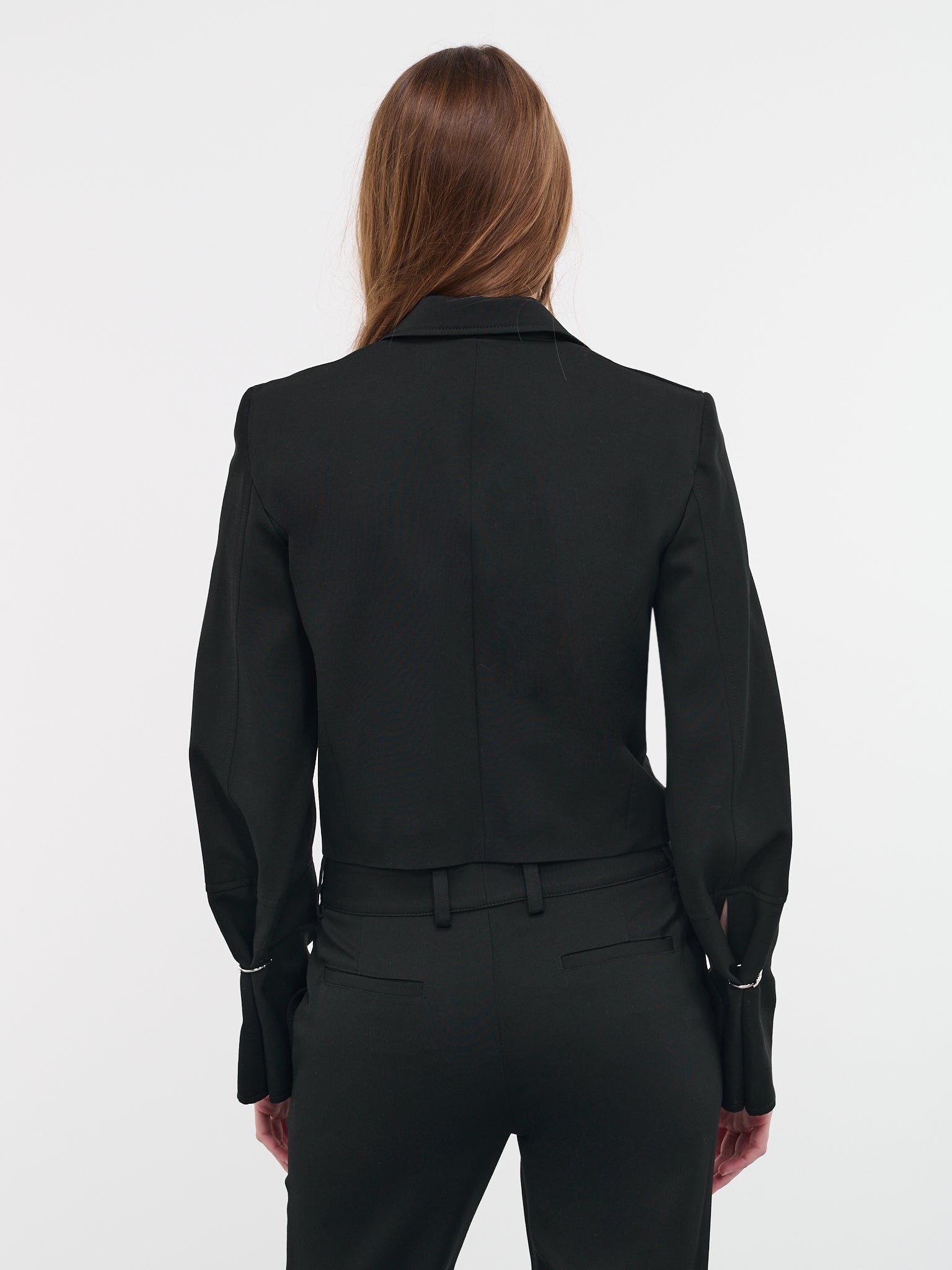 Ring Cropped Blazer (JK0246-PG0011-999-BLACK)