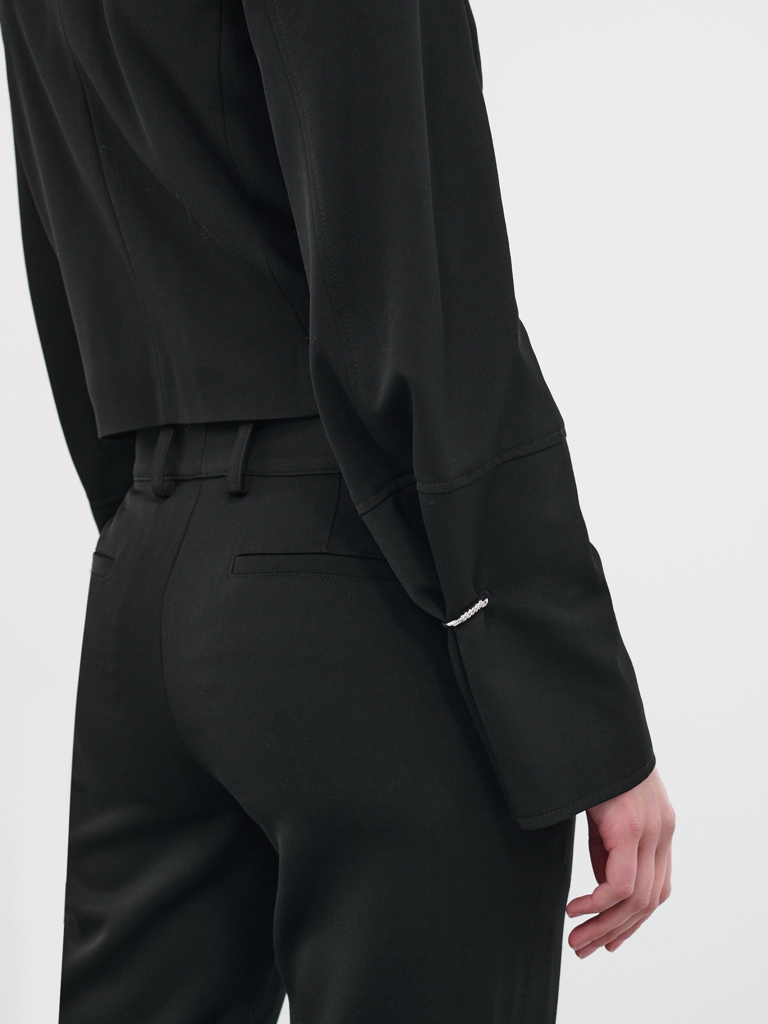 Ring Cropped Blazer (JK0246-PG0011-999-BLACK)