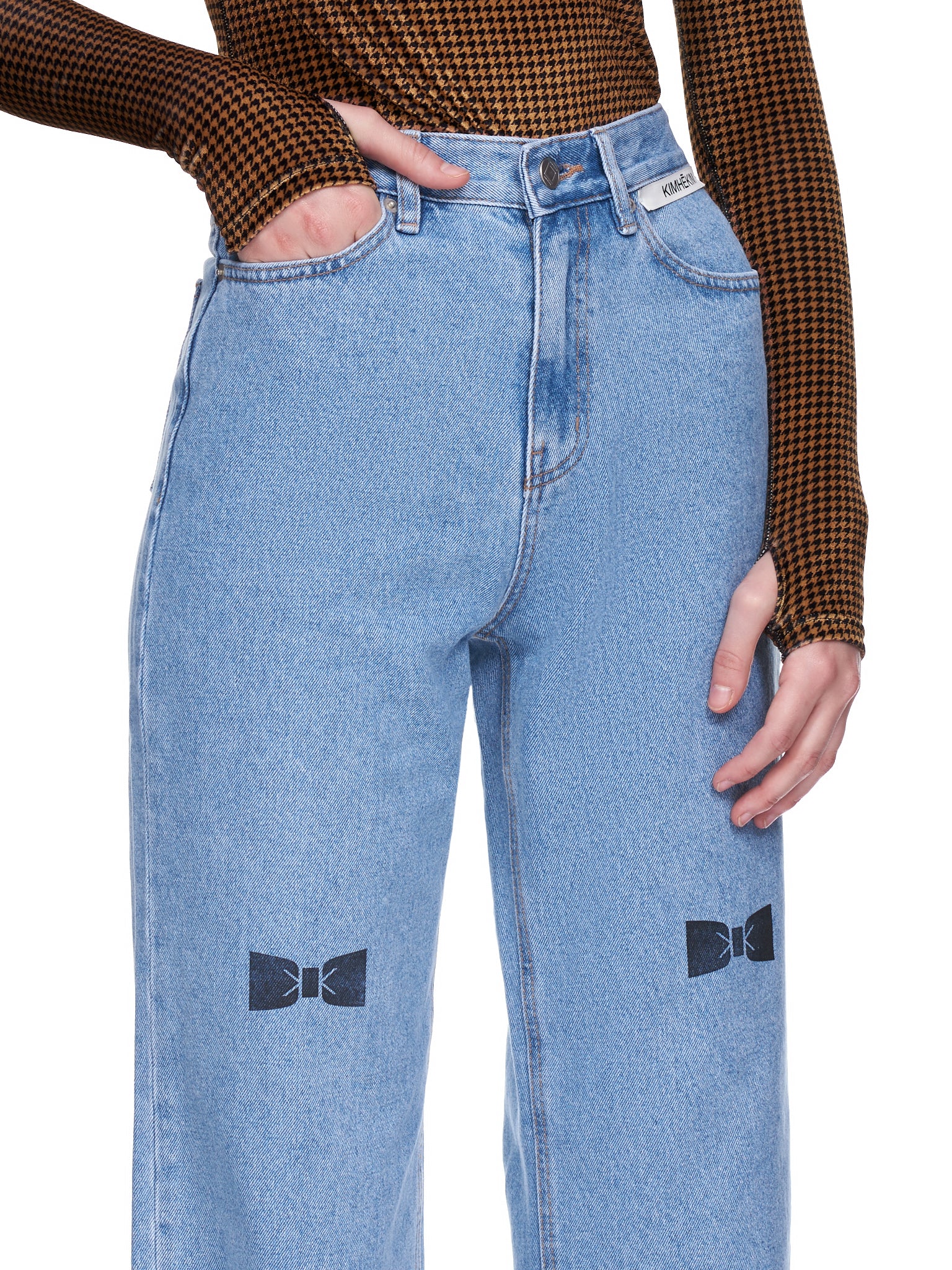 JC Big Bow Slide Light Blue Denim – shopestilo