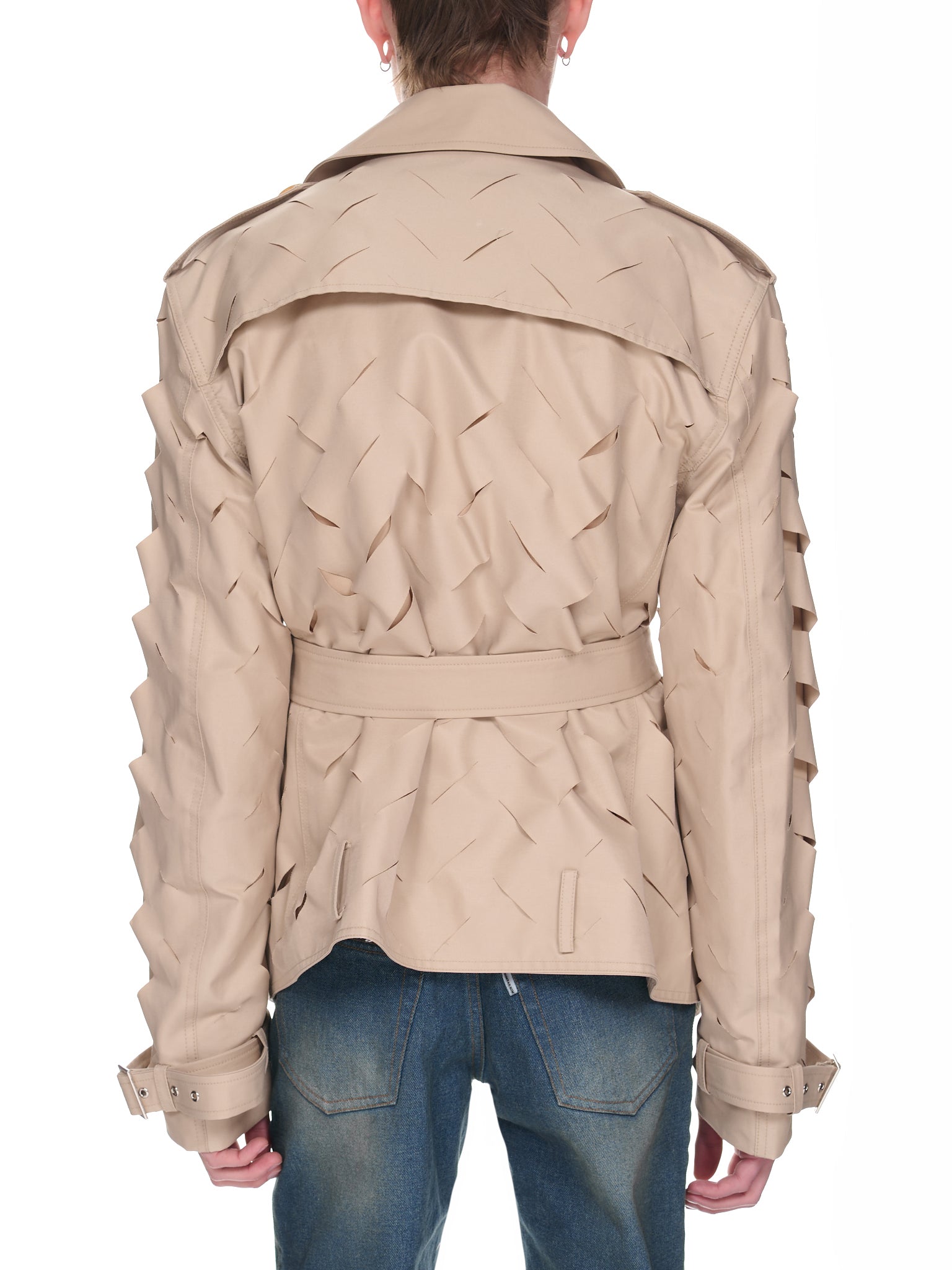 Double Breasted Slashed Jacket (JTK-J07-BEIGE)
