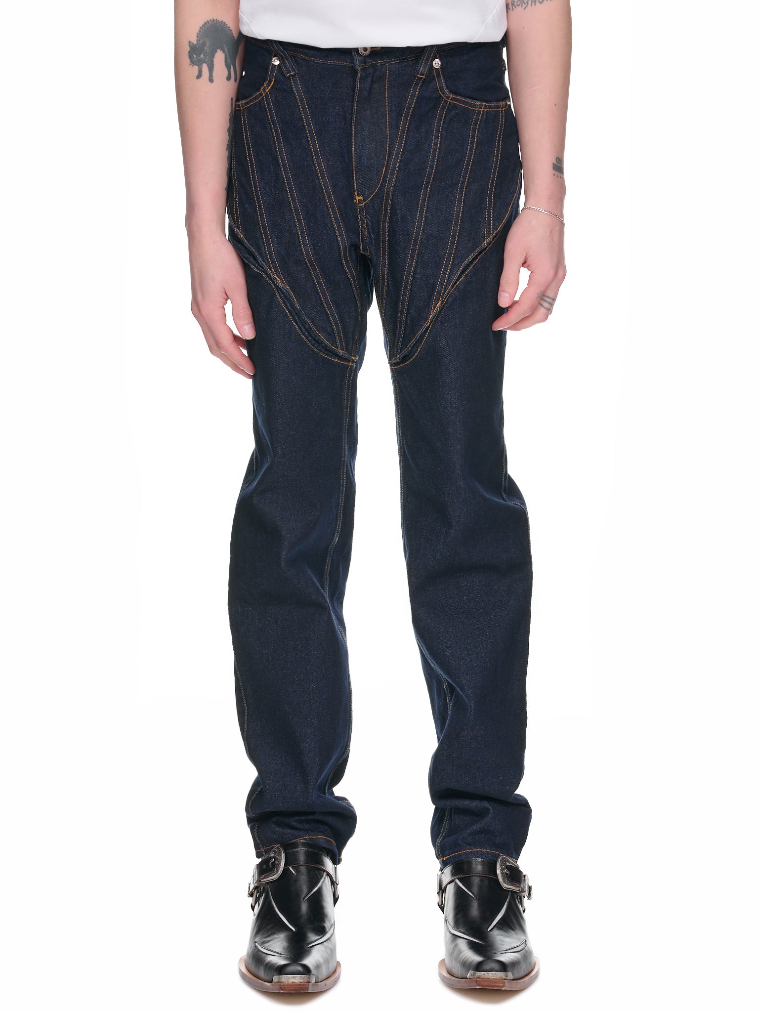 Seam Denim Pants (JTK-T01-INDIGO-BLUE)