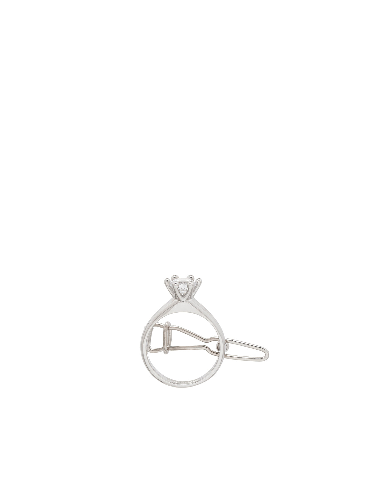 Ring Hair Pin (JW32-SILVER-WHITE)