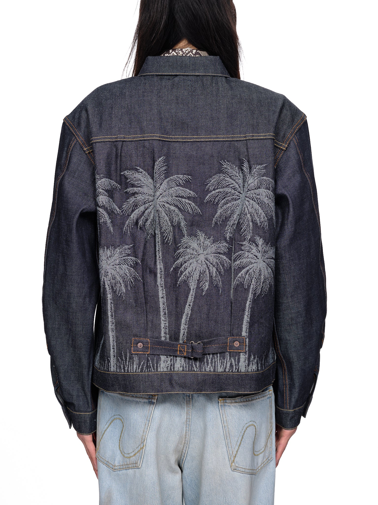 Kapital Palm Tree Jacquard Denim Jacket | H. Lorenzo - back
