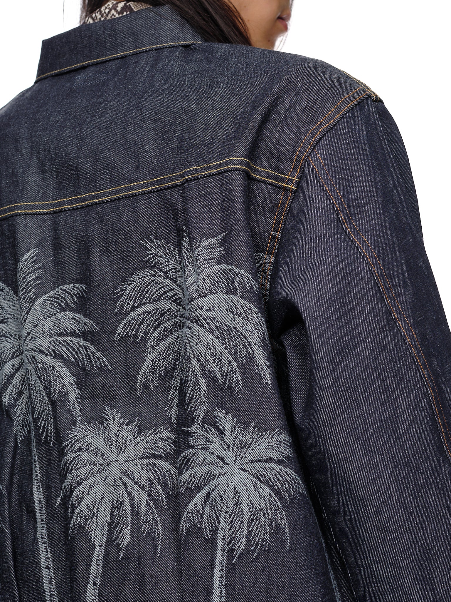 Kapital Palm Tree Jacquard Denim Jacket | H. Lorenzo - detail 