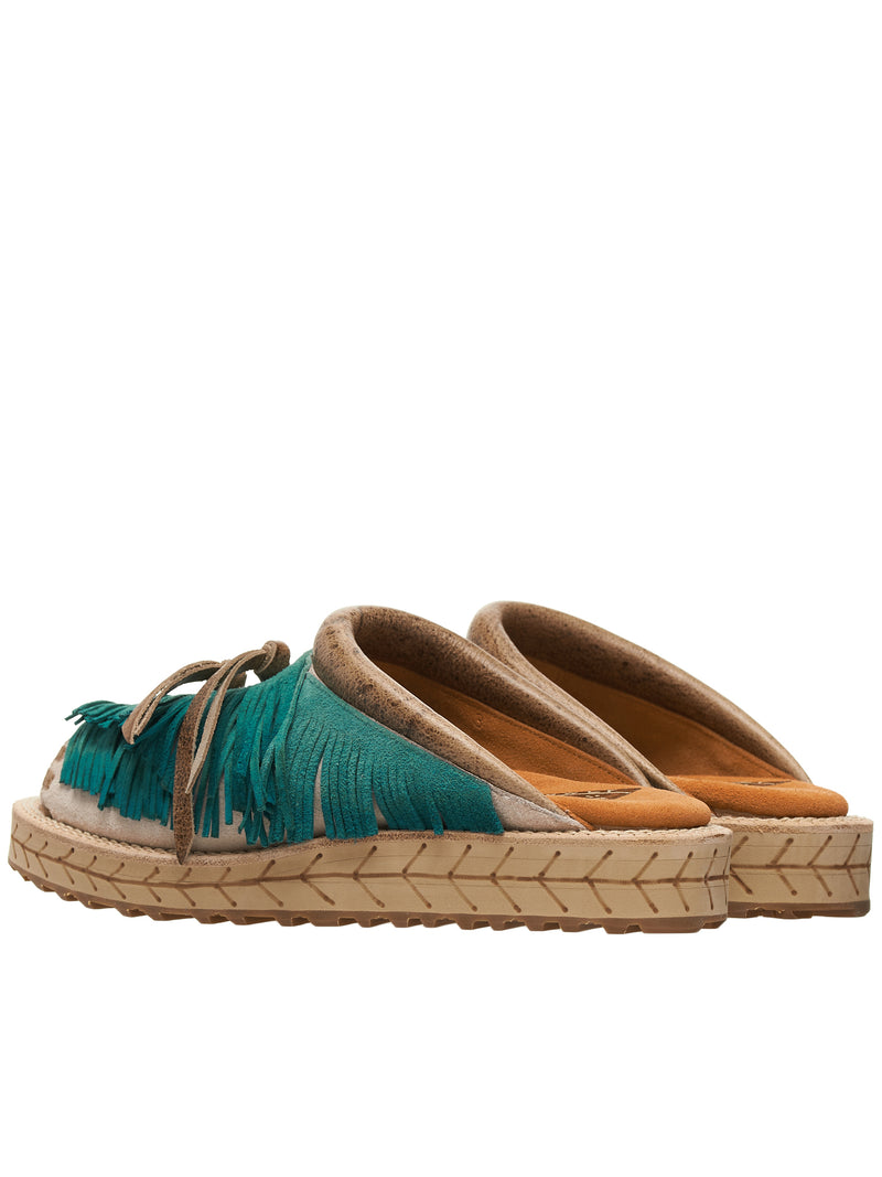 Kapital Fringed Leather Slides | H. Lorenzo - detail 2