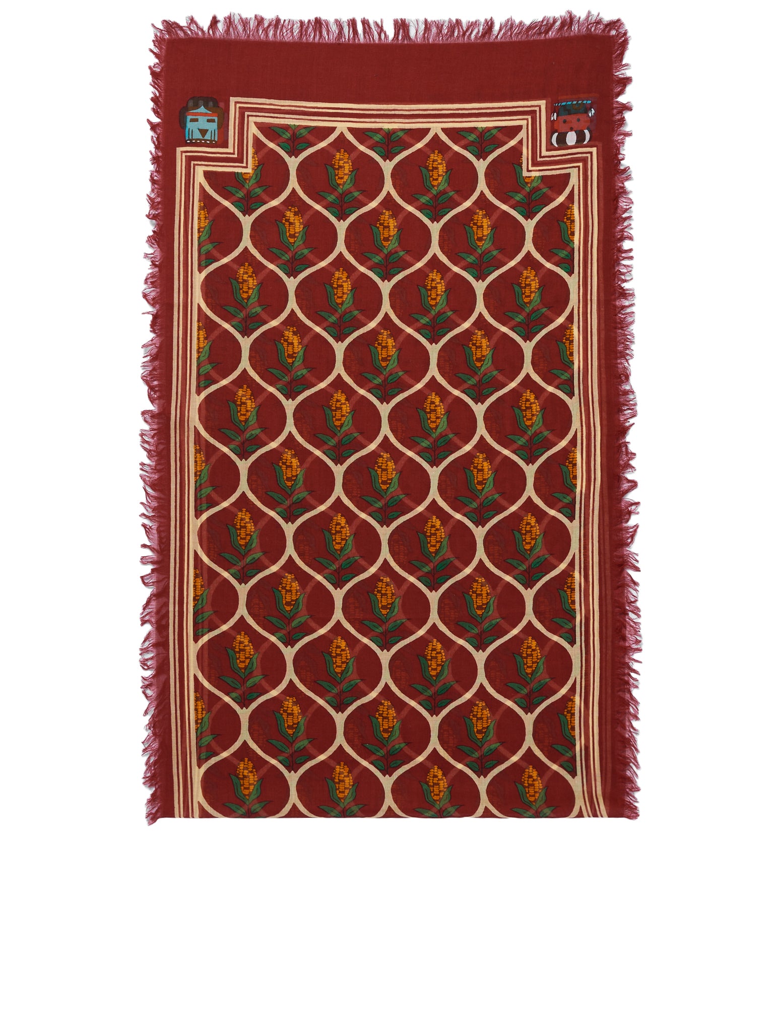 Jacquard Scarf (K2209XG503-MAROON)