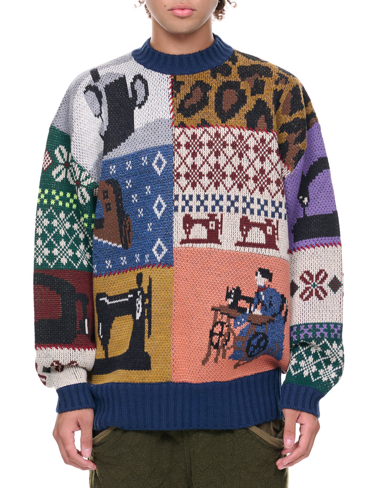 Patchwork Sweater (K2211KN141-NV-NAVY)