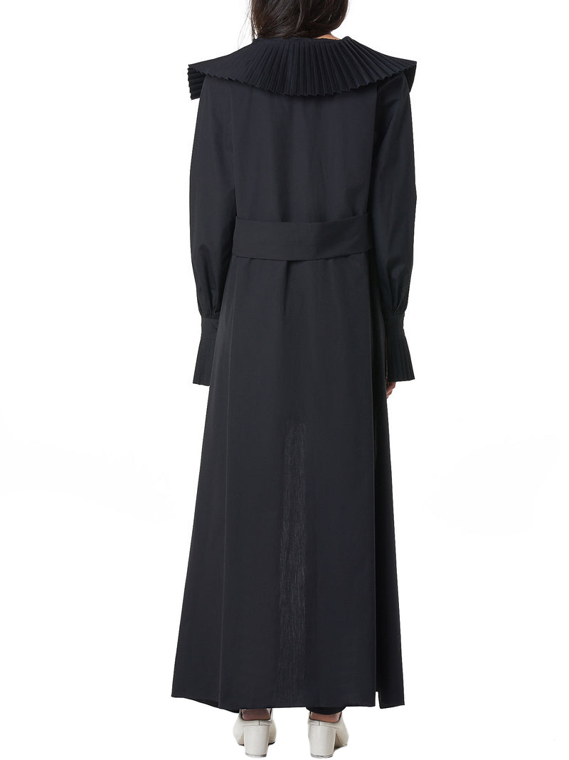 Ruffle-Neck Shirt Dress (KARL-BLACK)