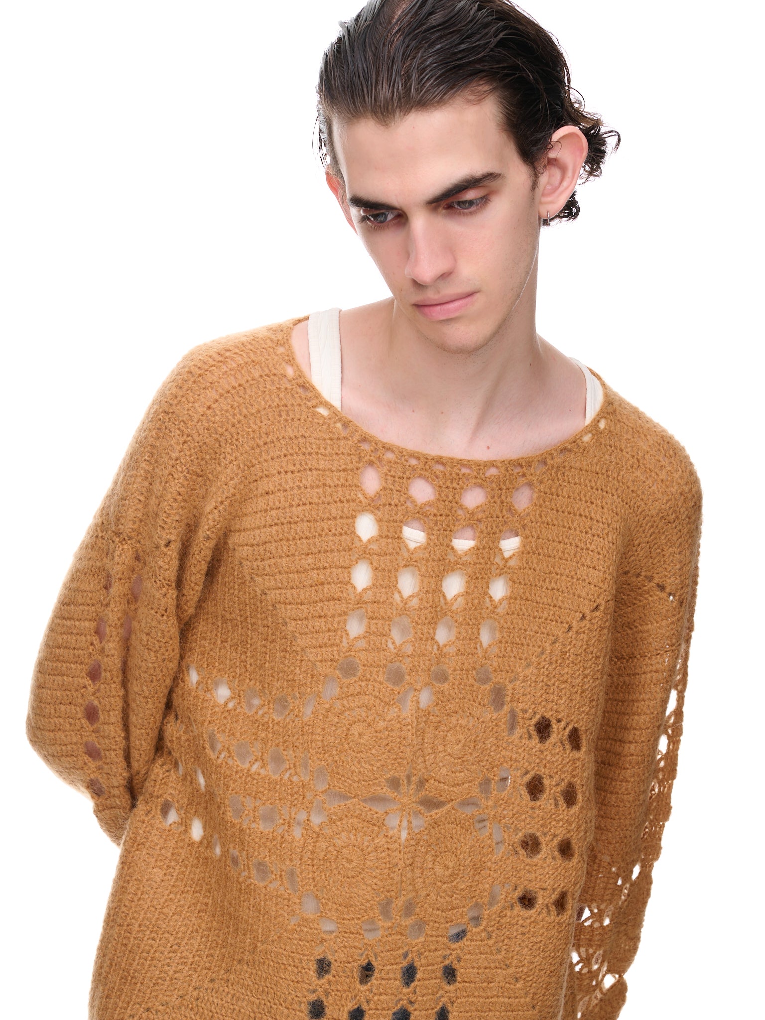 Crochet Sweater (KN043-MUSTARD)