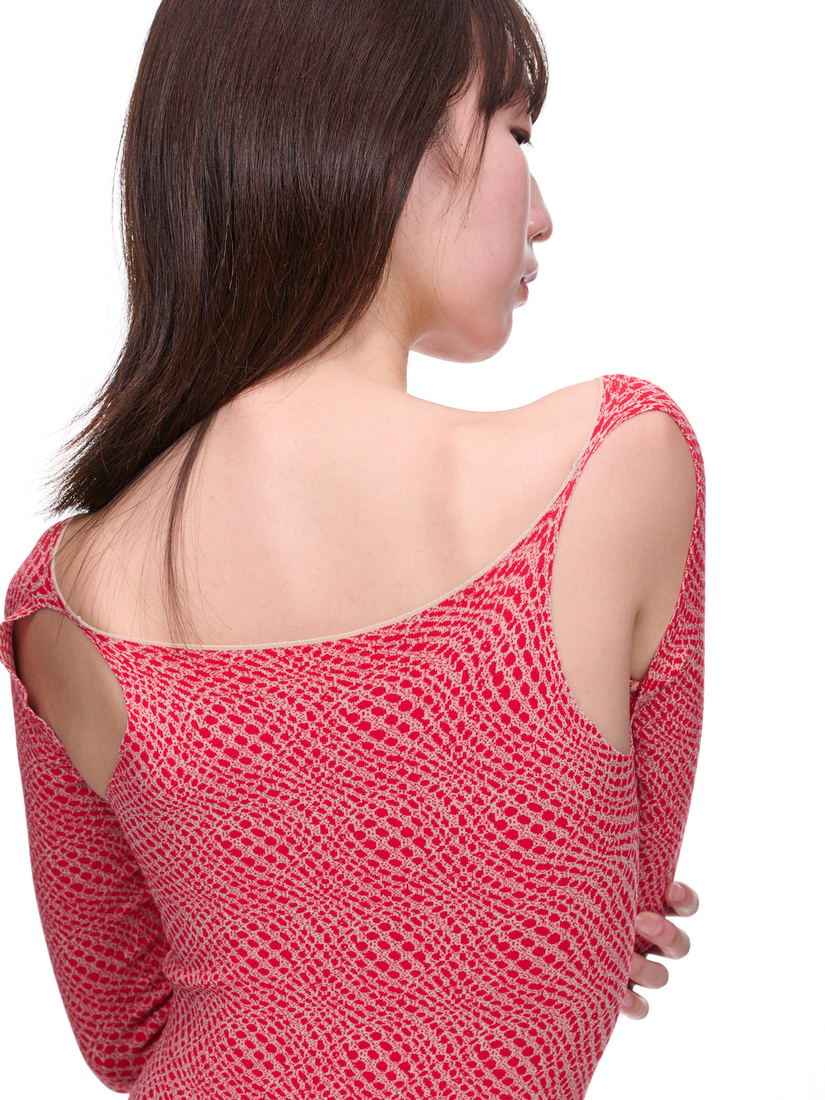 Jacquard Knit Bodysuit (KN10R-RUBY-FICELLE)