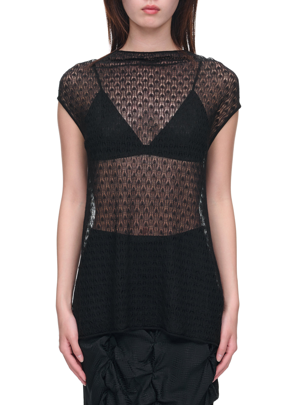 Sheer Cashmere Knit Top (KN11O-ONYX)