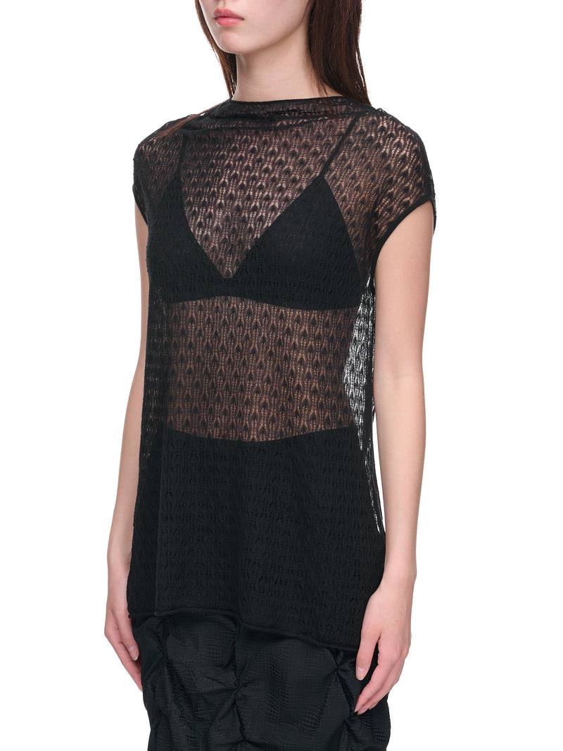 Sheer Cashmere Knit Top (KN11O-ONYX)