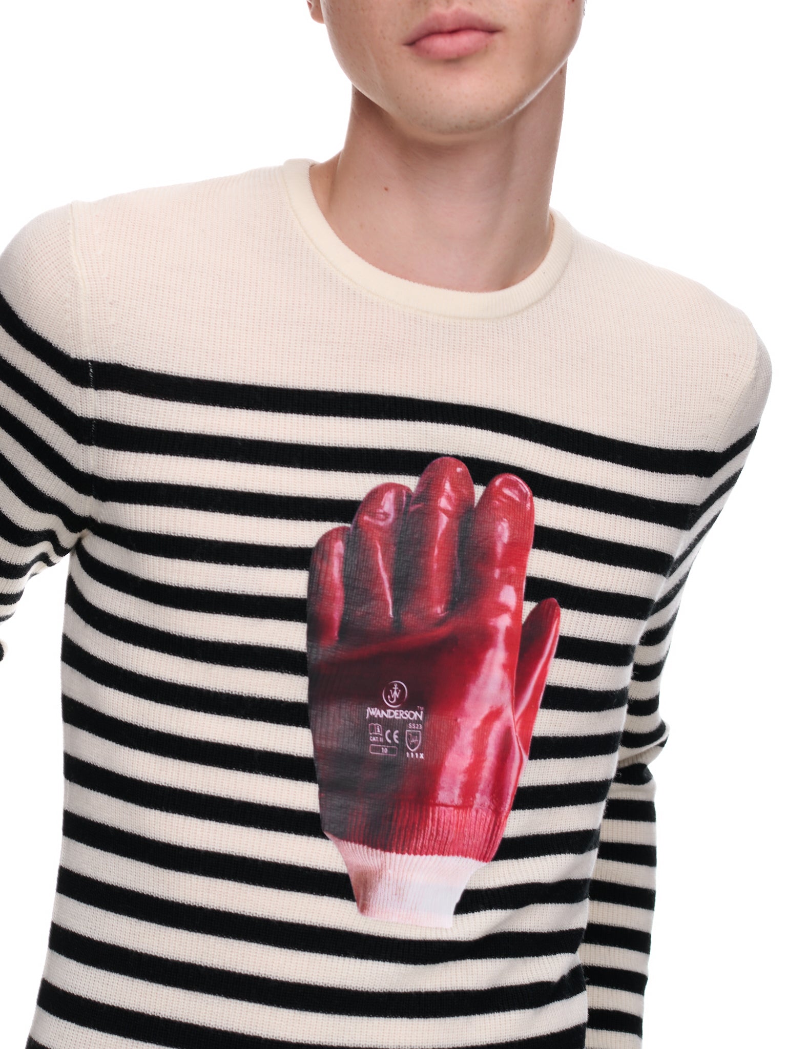 JW ANDERSON Stripe Glove Crewneck Jumper | H. Lorenzo - detail 2