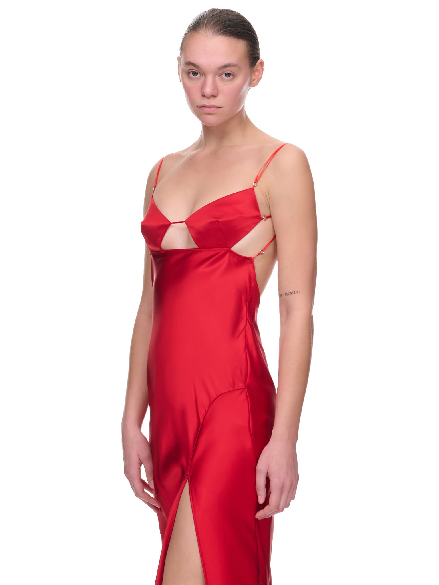 Satin Dress (LANB01-IMG-RED)
