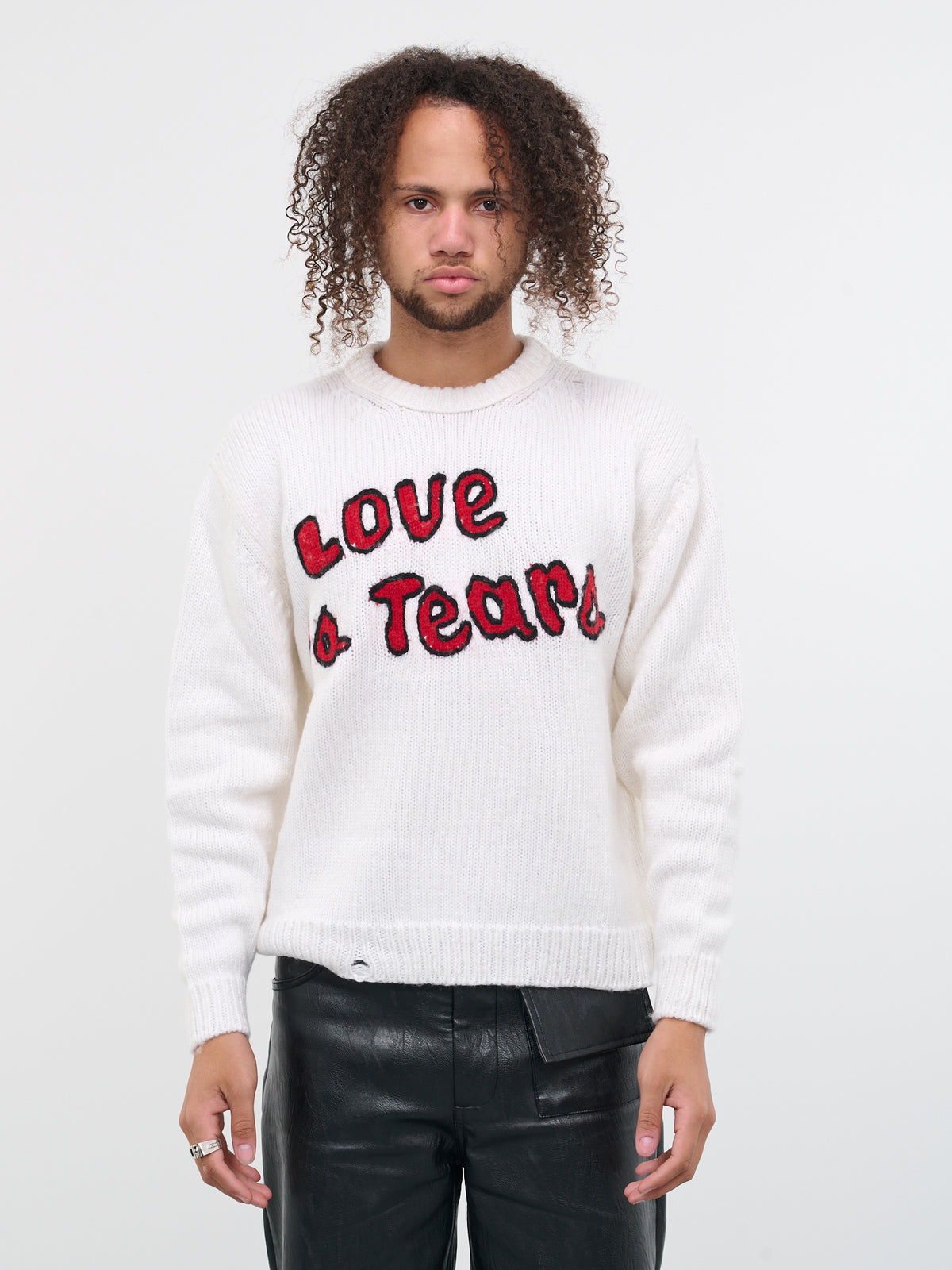 Love Is Tears Knit Sweater (LOVE-IS-TEARS-CREAM)