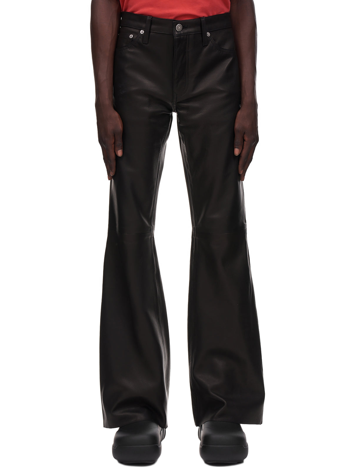 Coût De La Liberté Leather Trousers | H. Lorenzo - front