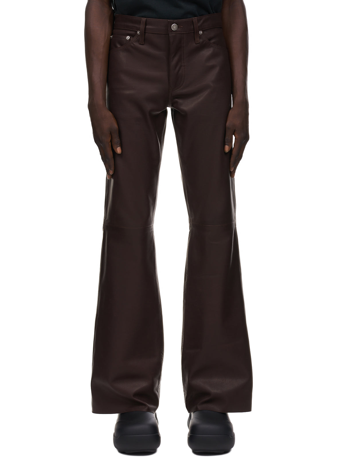 Coût De La Liberté Leather Trousers | H. Lorenzo - front