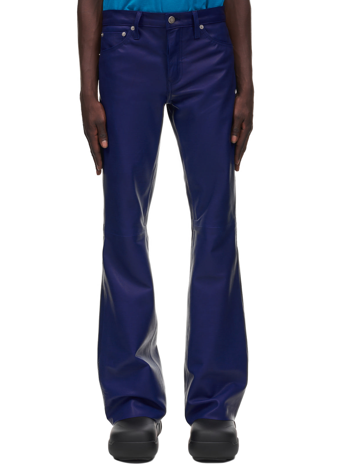 Coût De La Liberté Leather Trousers | H. Lorenzo - front