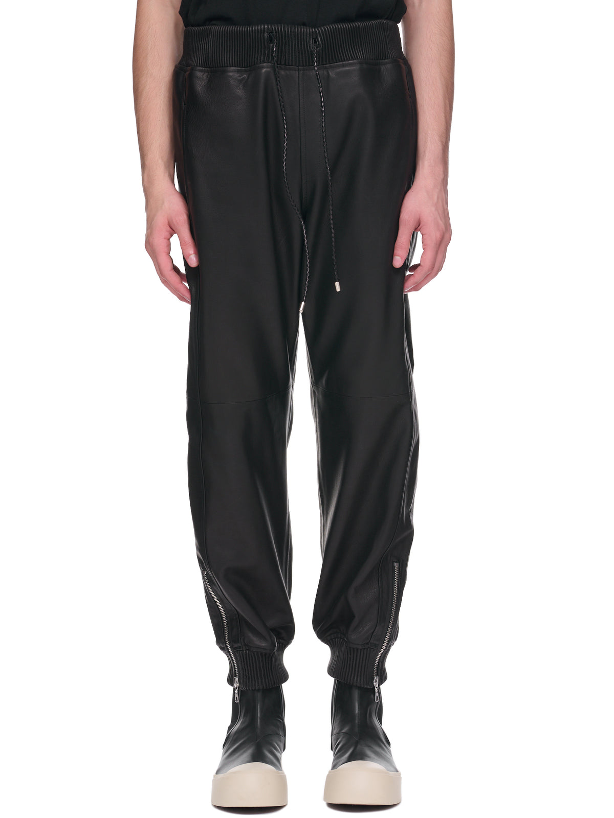 Coût De La Liberté Owen Baby G Leather Track Pants | H.Lorenzo - front