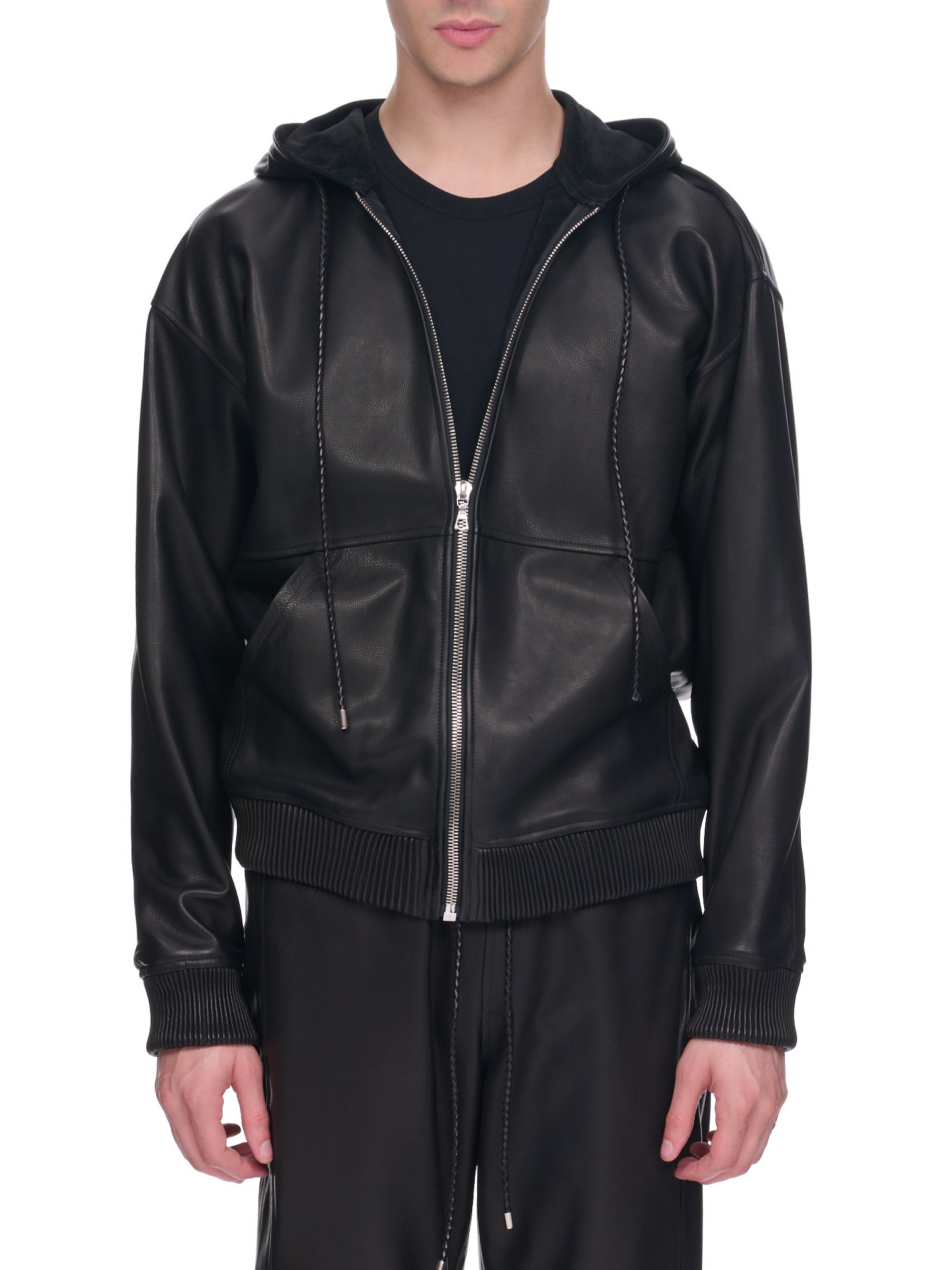 Walter Van Beirendonck hooded zipped-up jacket - Black