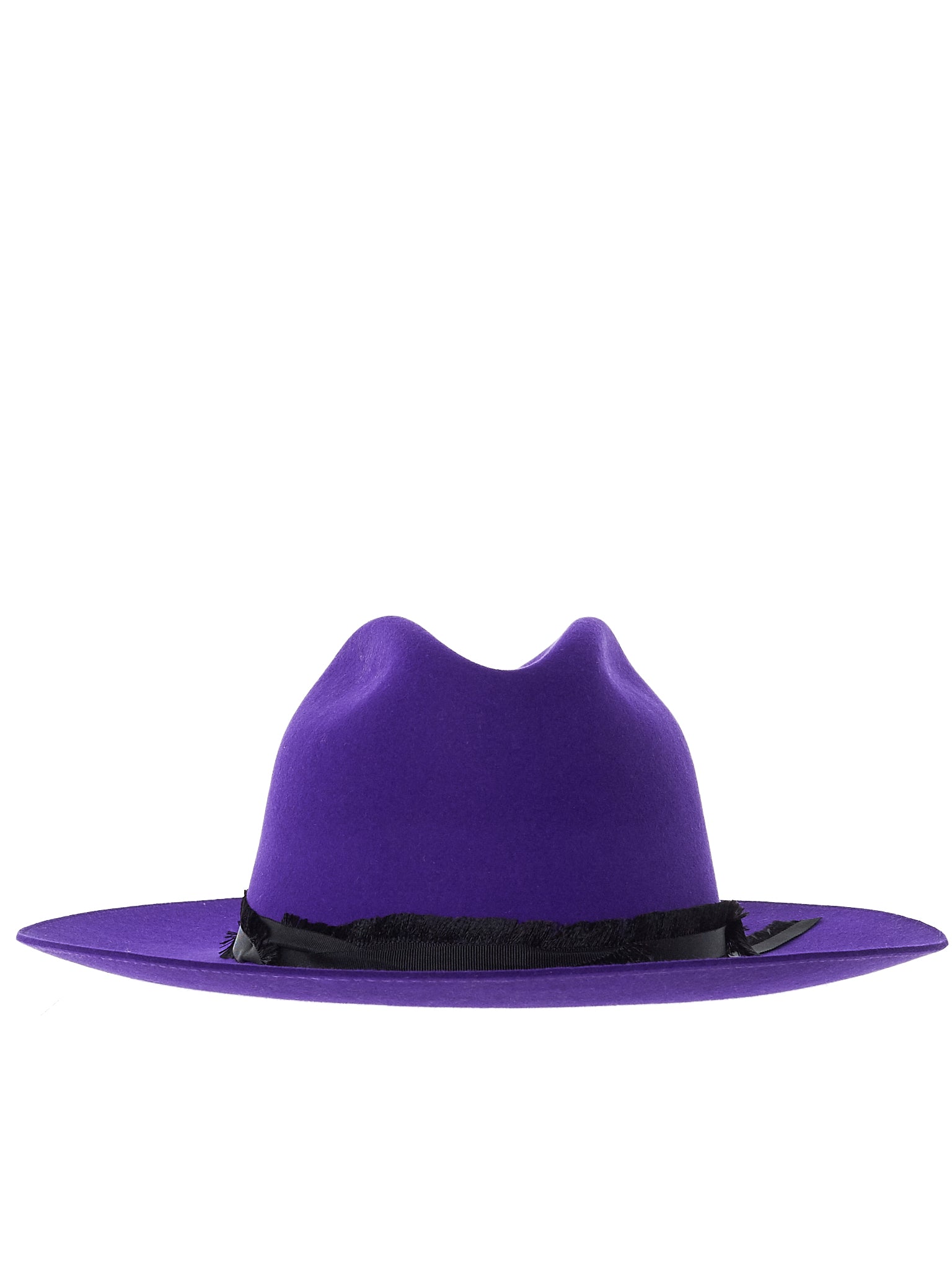 ‘Masculine’ Grosgrain Band Hat (MASCULINE-HL-NOTRIM-PURPLE)