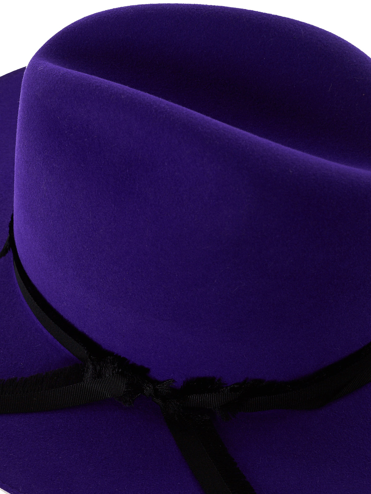 ‘Masculine’ Grosgrain Band Hat (MASCULINE-HL-NOTRIM-PURPLE)