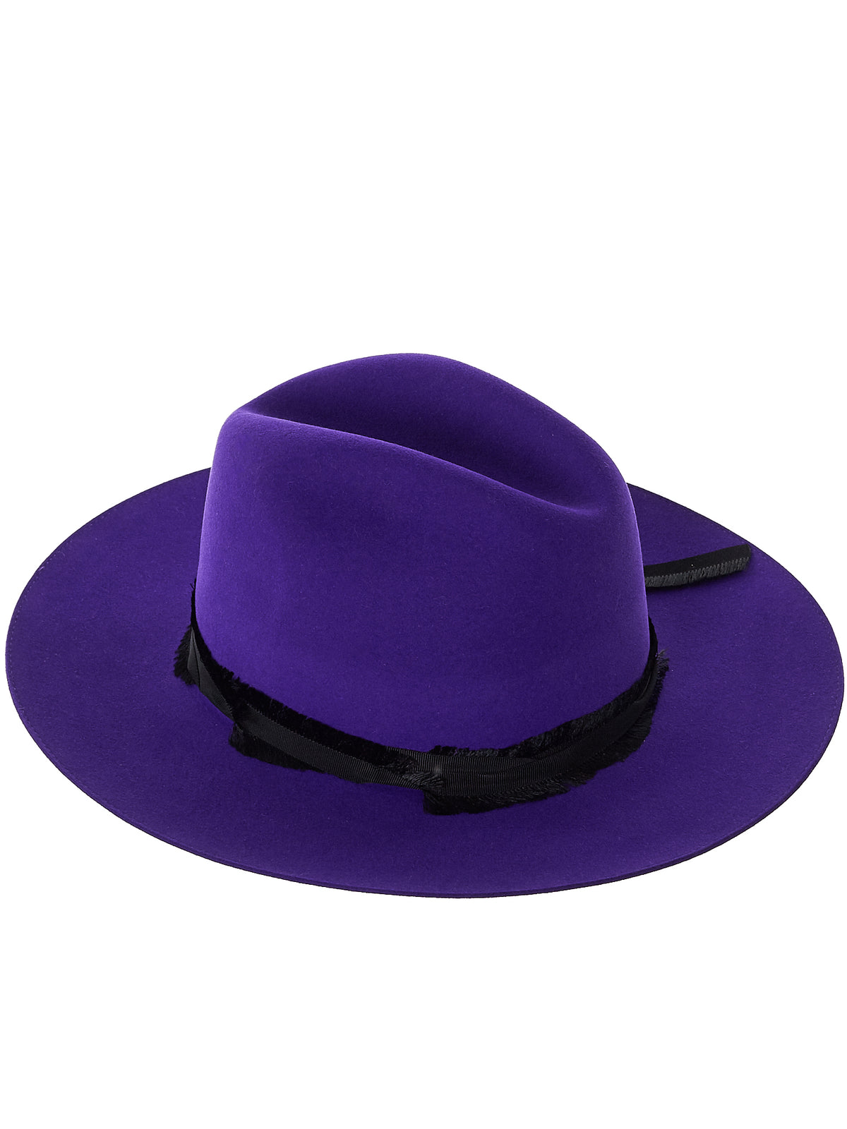 ‘Masculine’ Grosgrain Band Hat (MASCULINE-HL-NOTRIM-PURPLE)