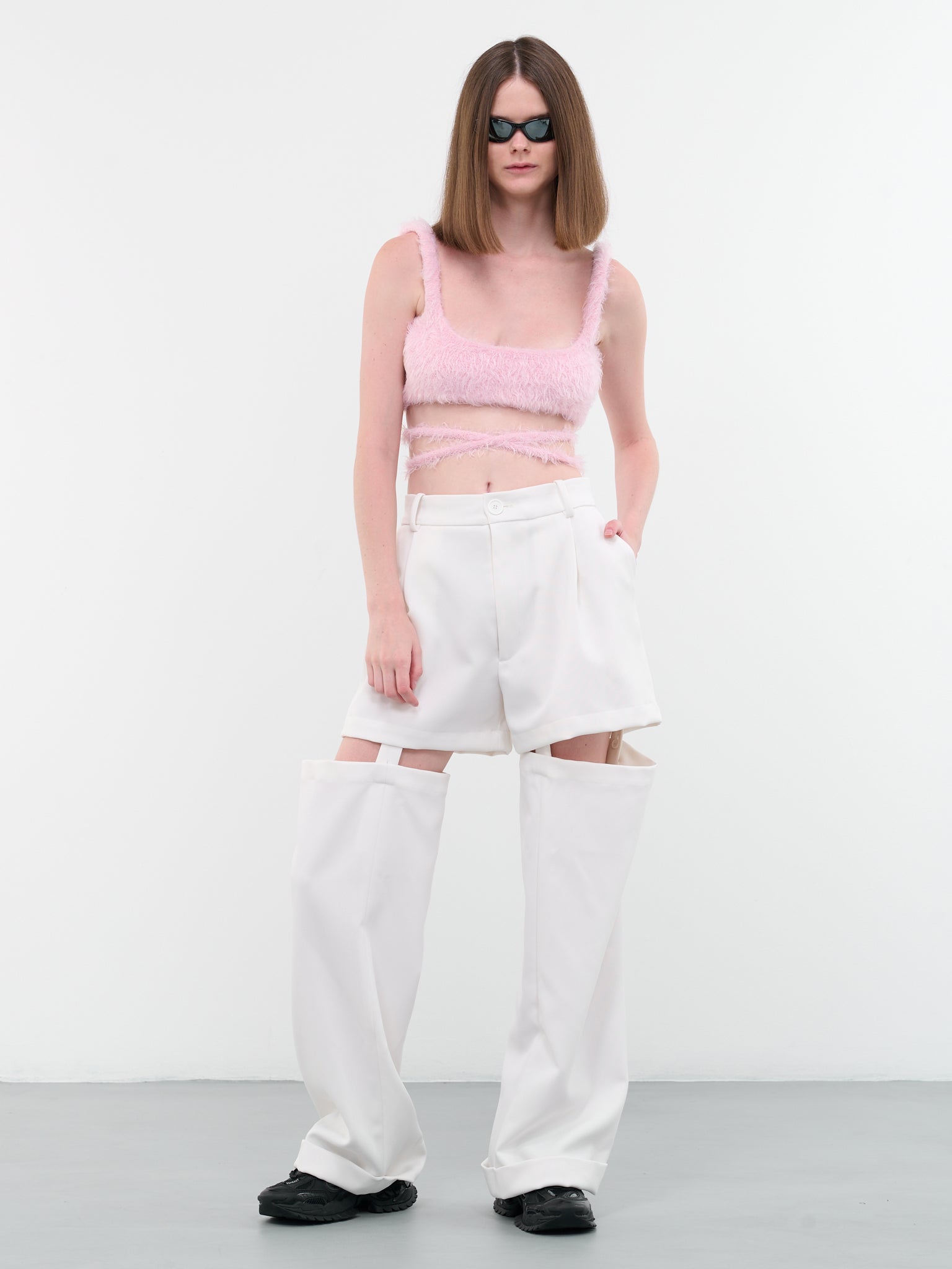 Suspender Trousers (MB-25-RECYCLED-POLY-WHITE)