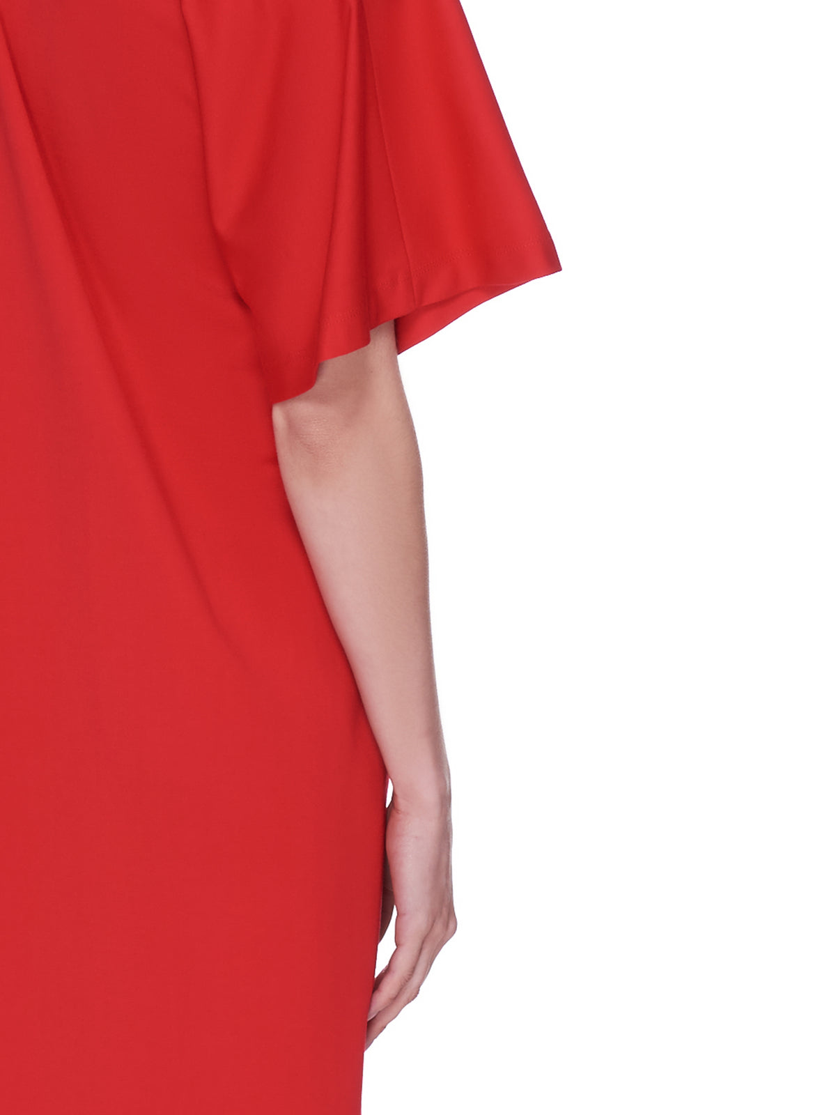 Vented T-Shirt Dress (MB-35-BOLD-RED)