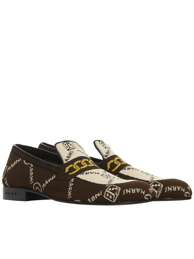 Marni Marnigram Trompe L'oeil Jacquard Moccasins | H. Lorenzo - detail 