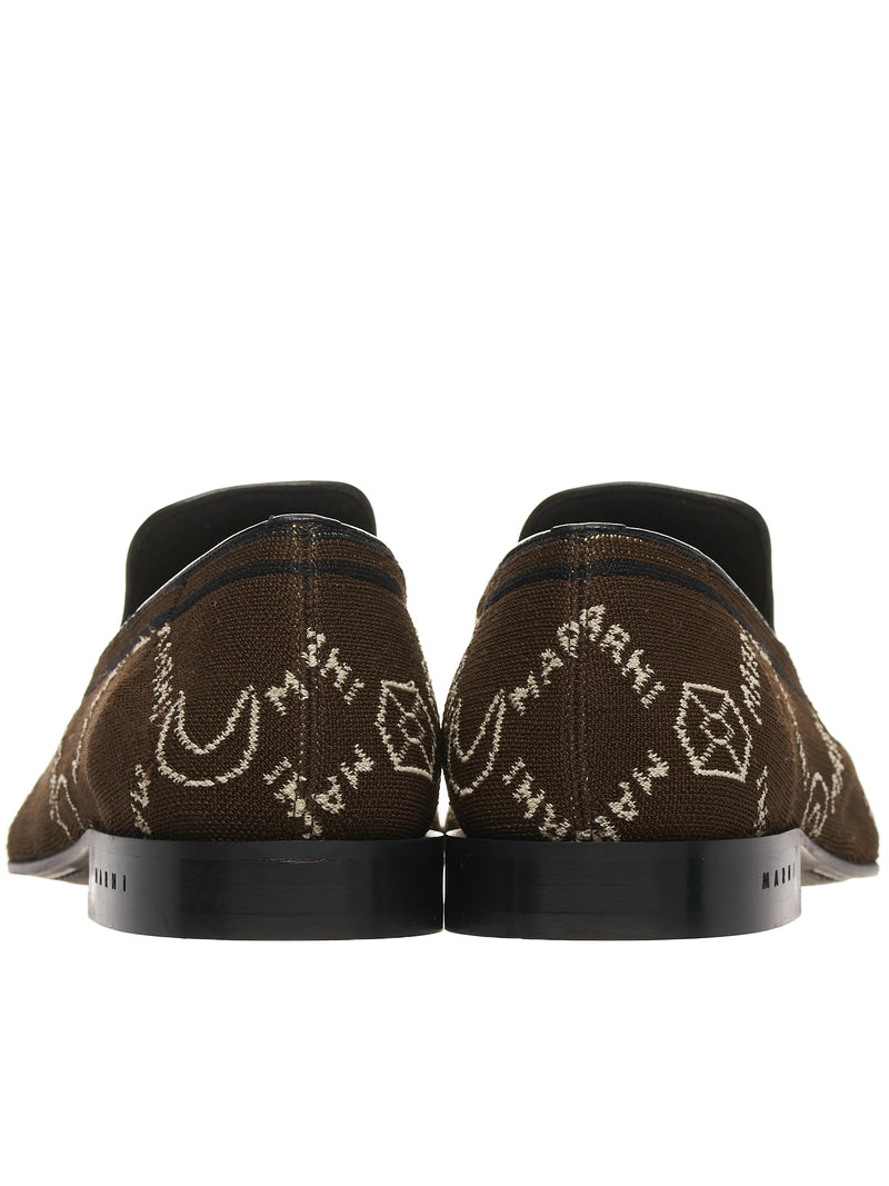 Marni Marnigram Trompe L'oeil Jacquard Moccasins | H. Lorenzo - back