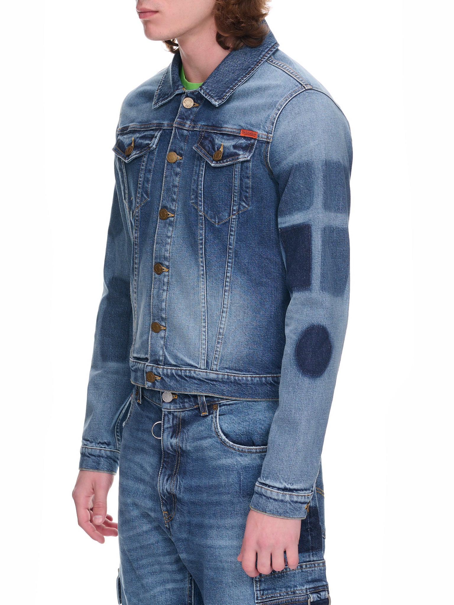 Stretch Denim Jacket MR BADGES WASH