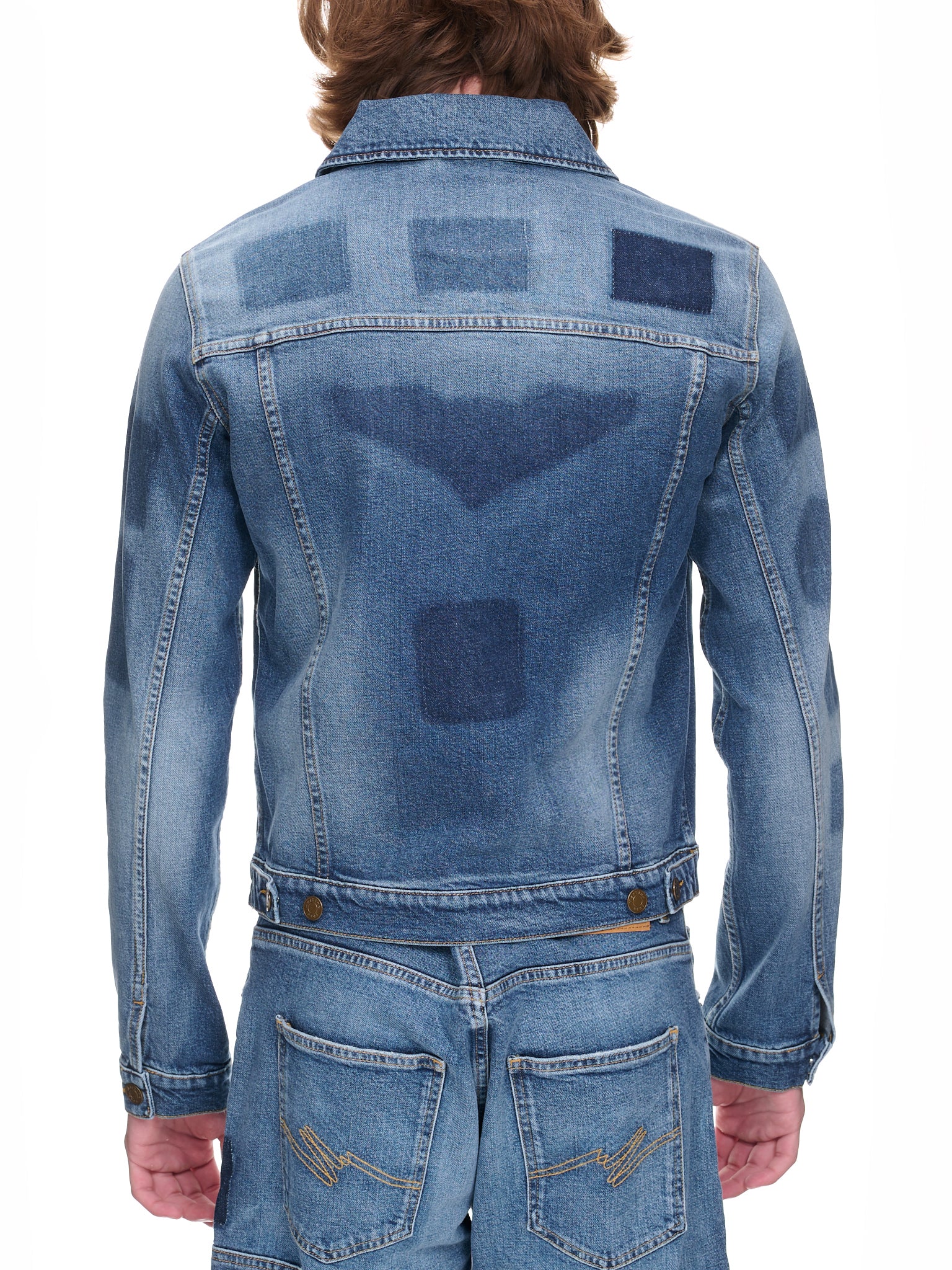 Stretch Denim Jacket (MR231-BADGES-WASH)