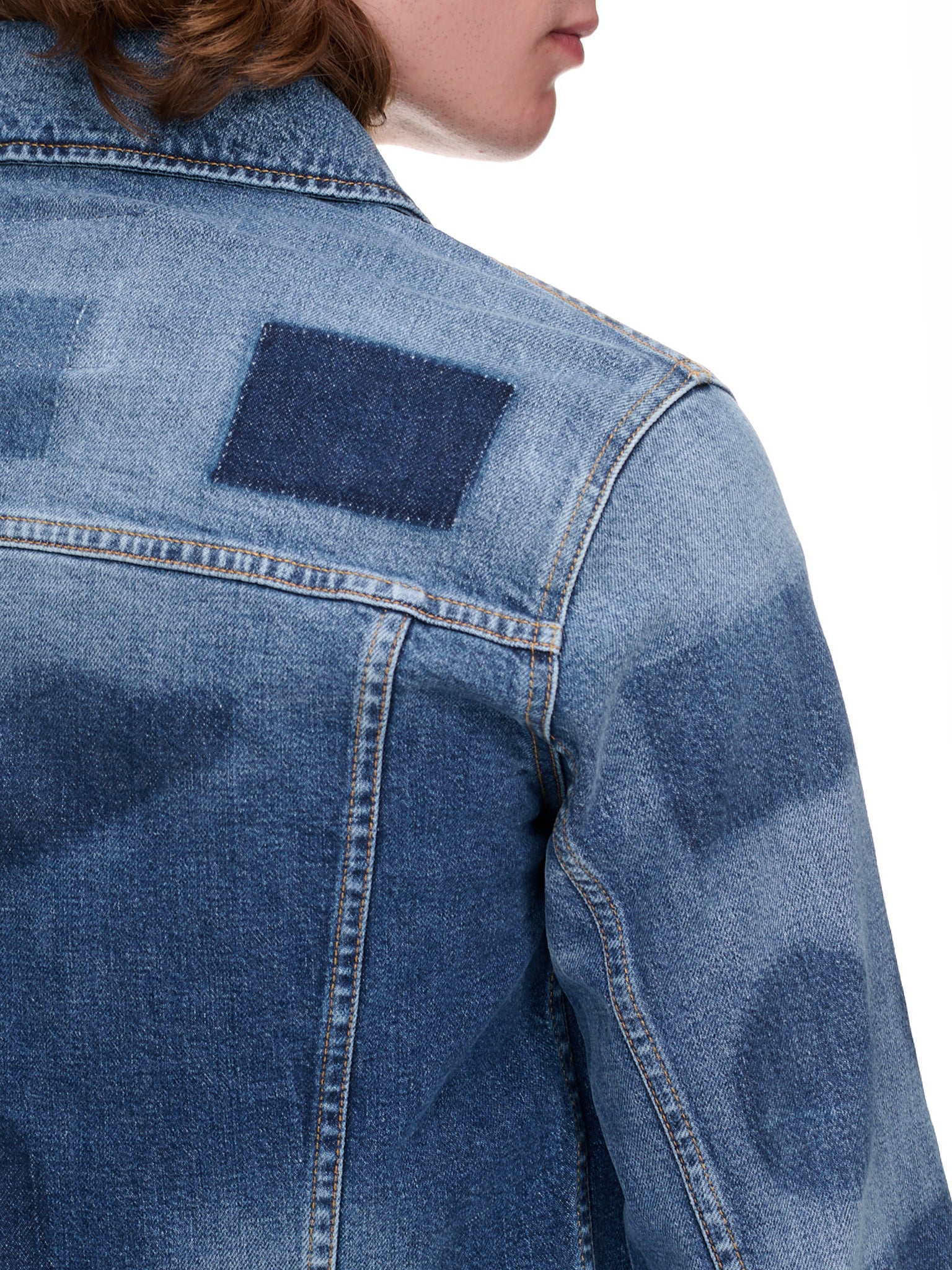 Stretch Denim Jacket (MR231-BADGES-WASH)