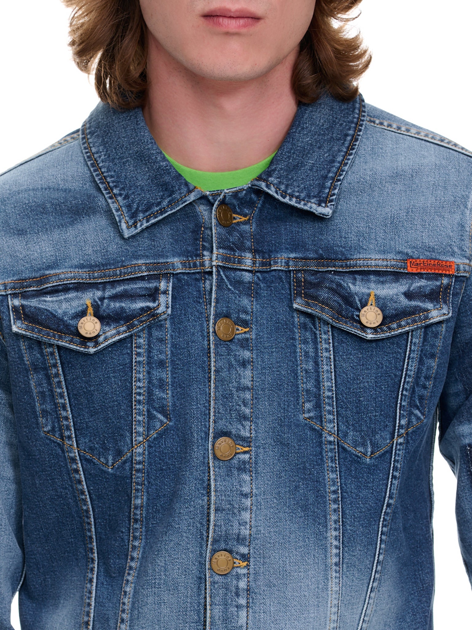 Stretch Denim Jacket (MR231-BADGES-WASH)