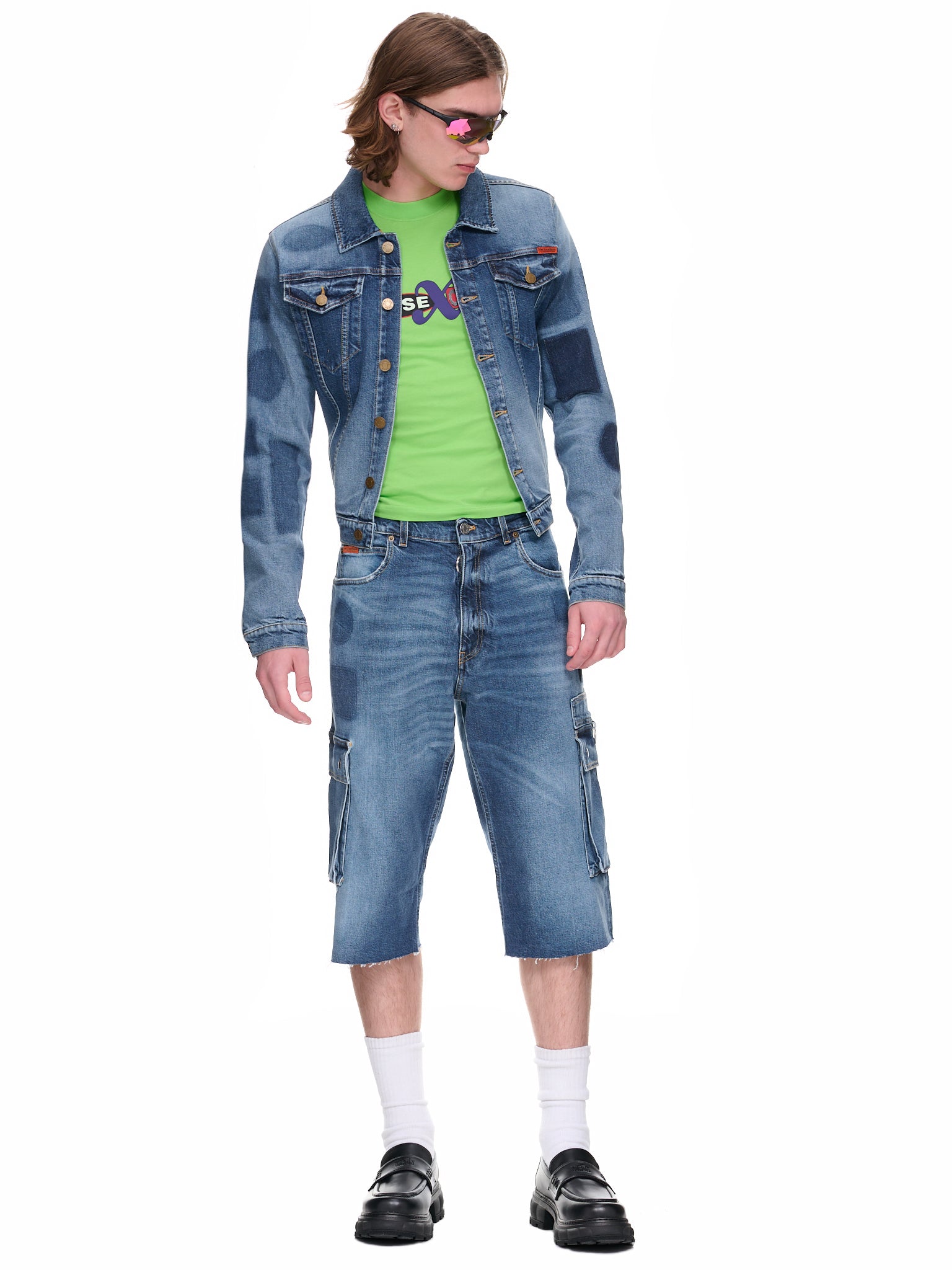 Stretch Denim Jacket (MR231-BADGES-WASH)