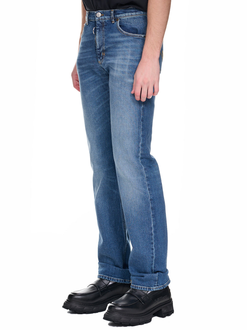Pulled Stretch Denim Pants (MR234-VINTAGE-BLUE-WASH)