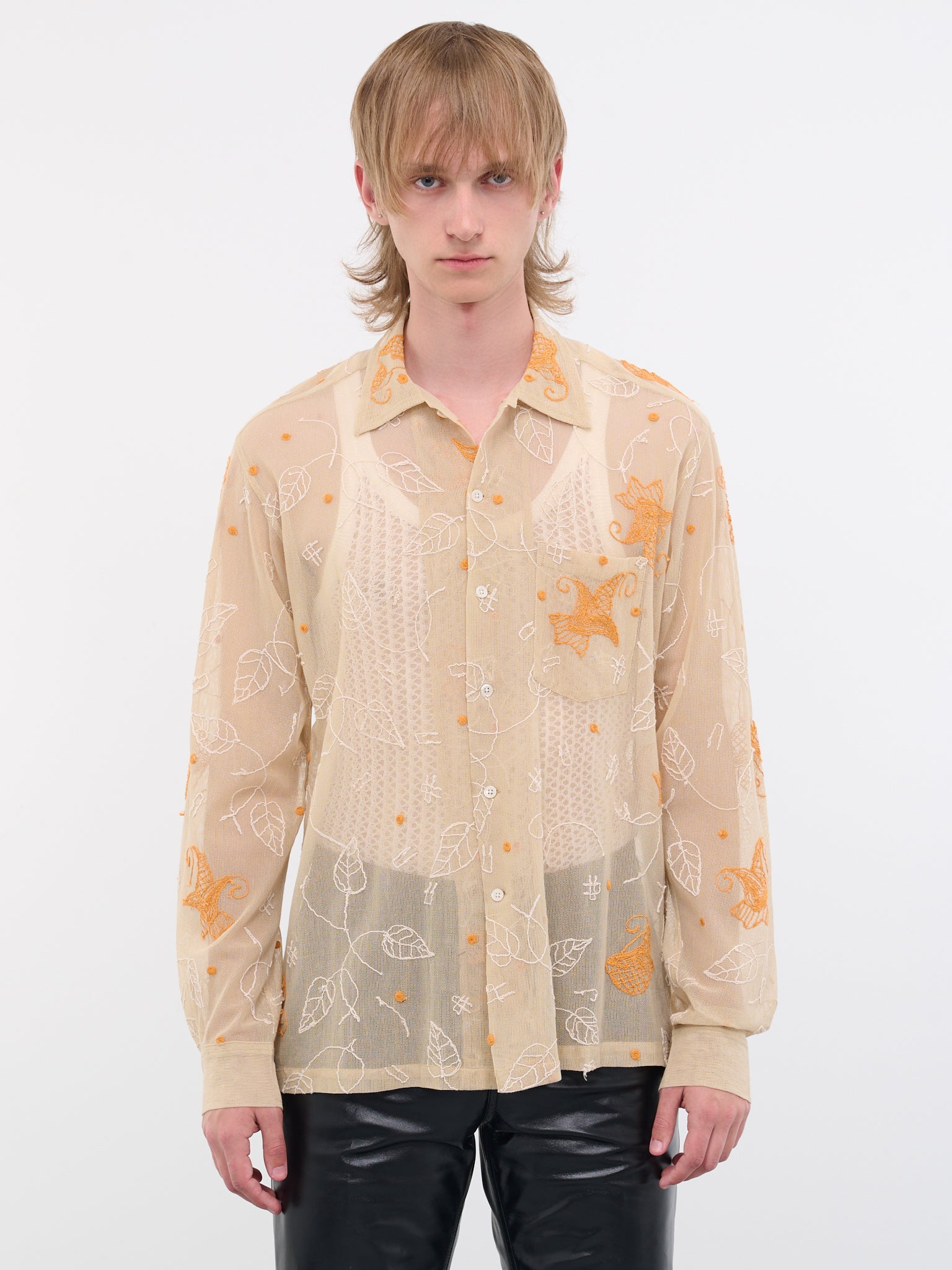 Mesh Lilum Shirt (MRS23SH013-ORANGE-MULTI)