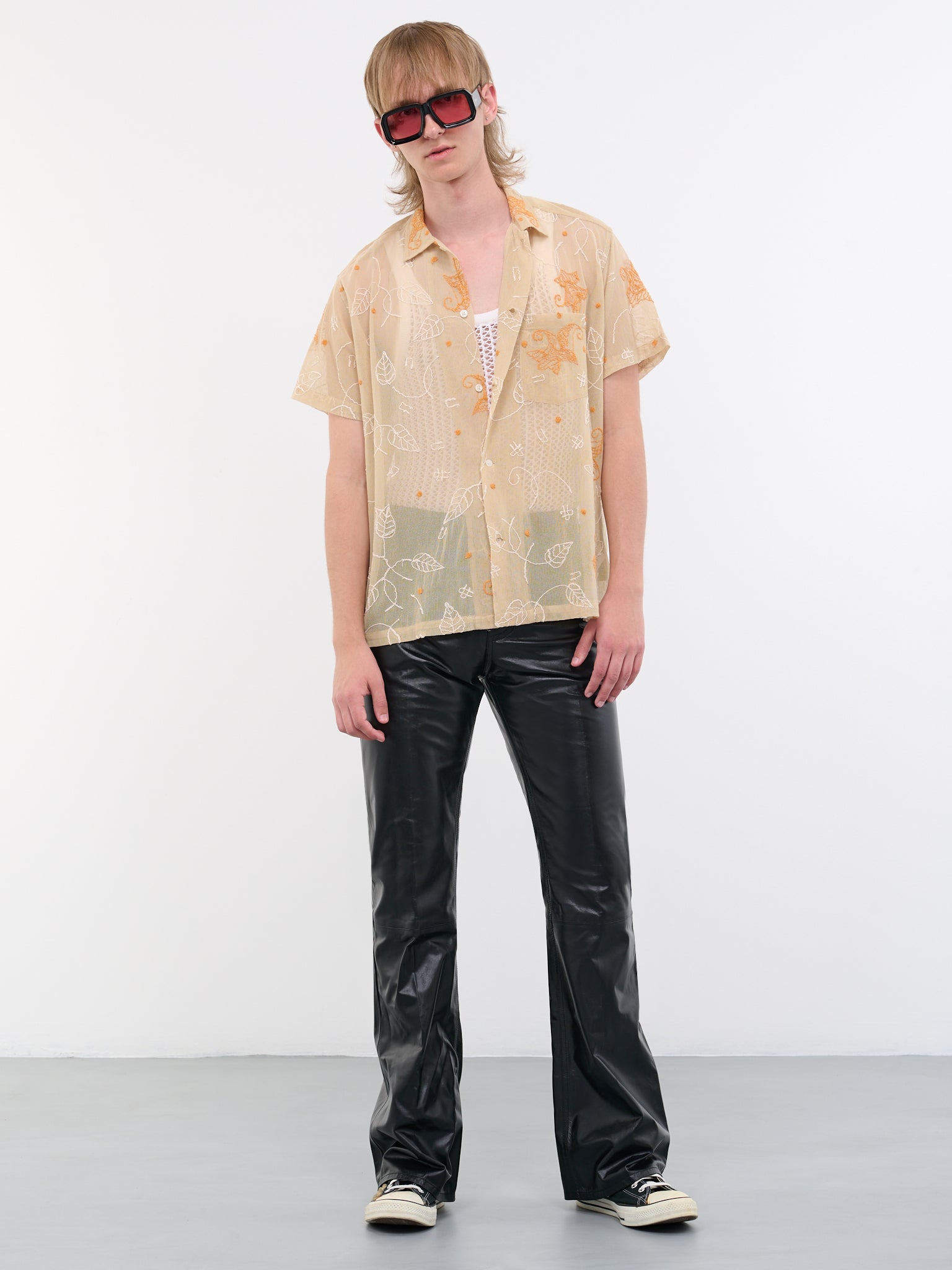 Mesh Lilum Shirt (MRS23SH014-ORANGE-MULTI)