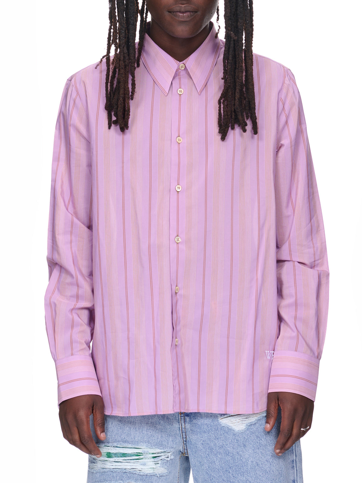 Market Shirt (MS23SH03-CO04-2250-PINK-STRIPE)