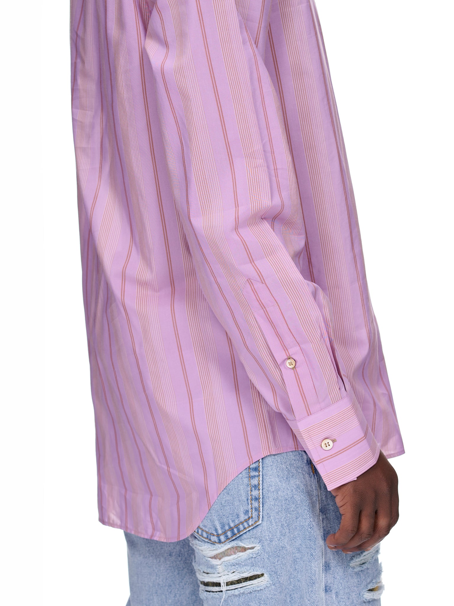 Market Shirt (MS23SH03-CO04-2250-PINK-STRIPE)