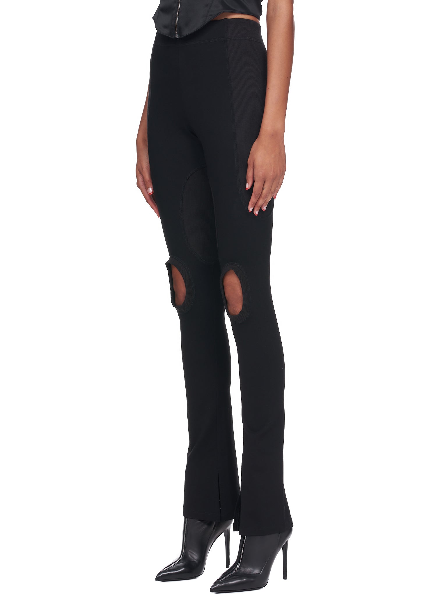 Cuff Length Leggings-Black