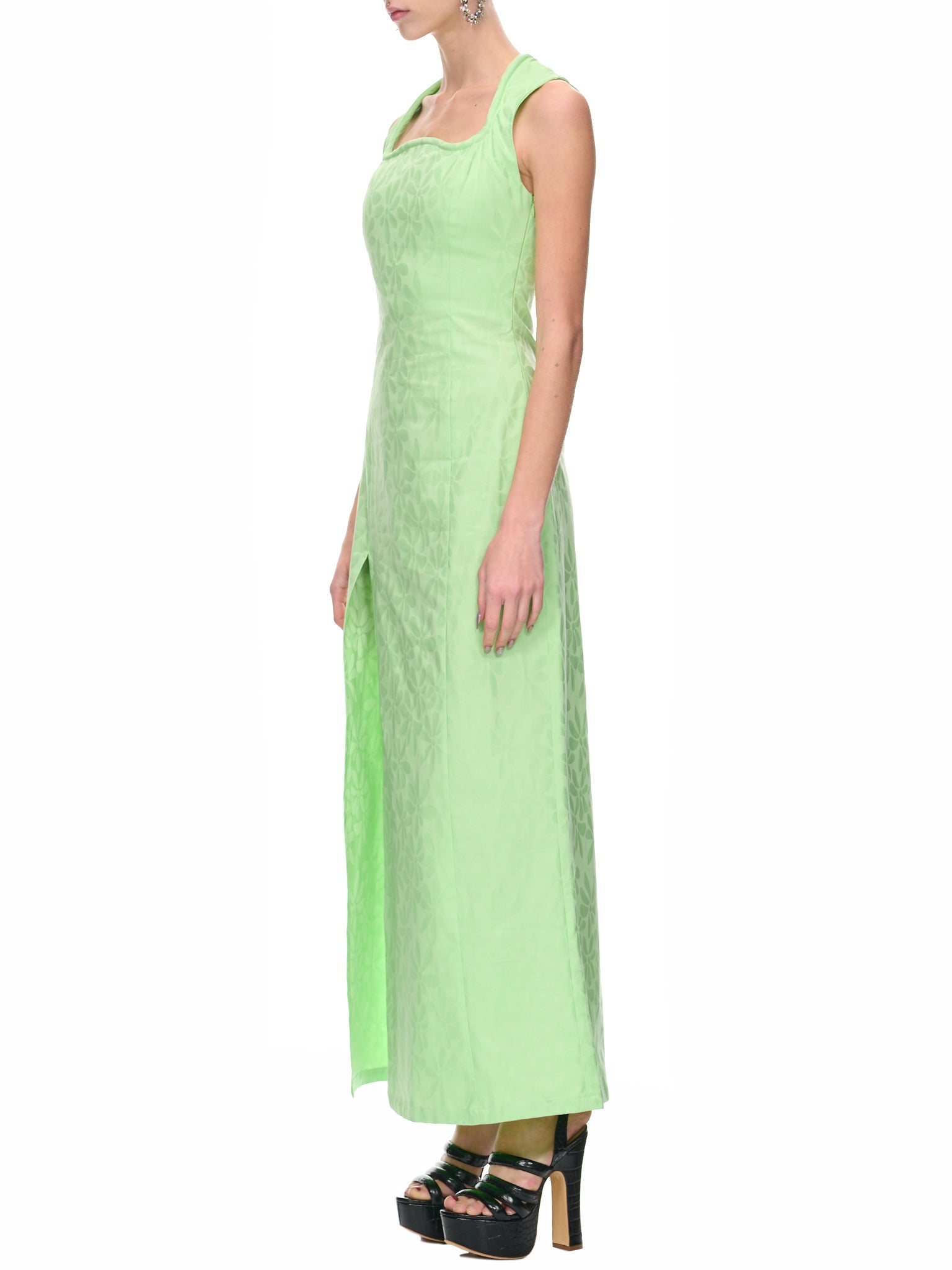 Tubey Leaves Dress (NA019-TUBEY-GREEN-LEAVES)