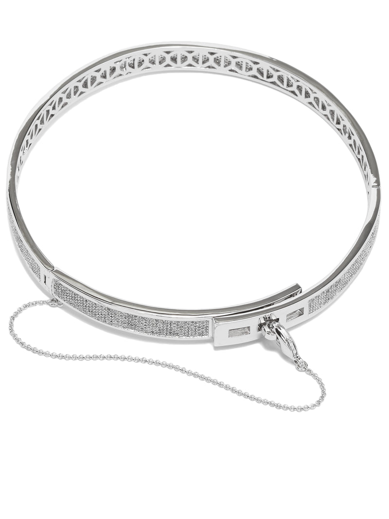Thin Pavé Safety Chain Choker (NK1738P-01OC)