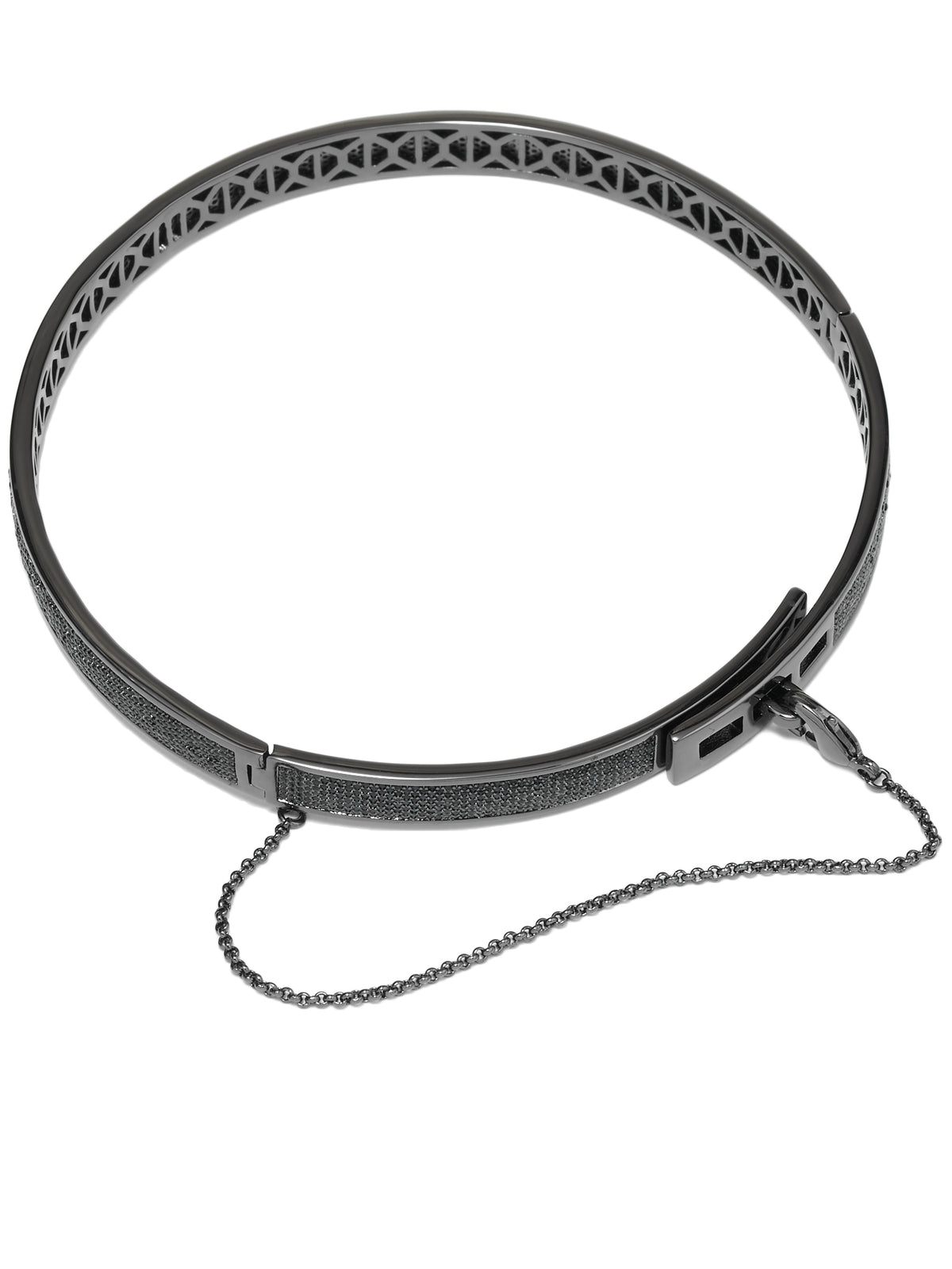 Thin Pavé Safety Chain Choker (NK1738P-040J)