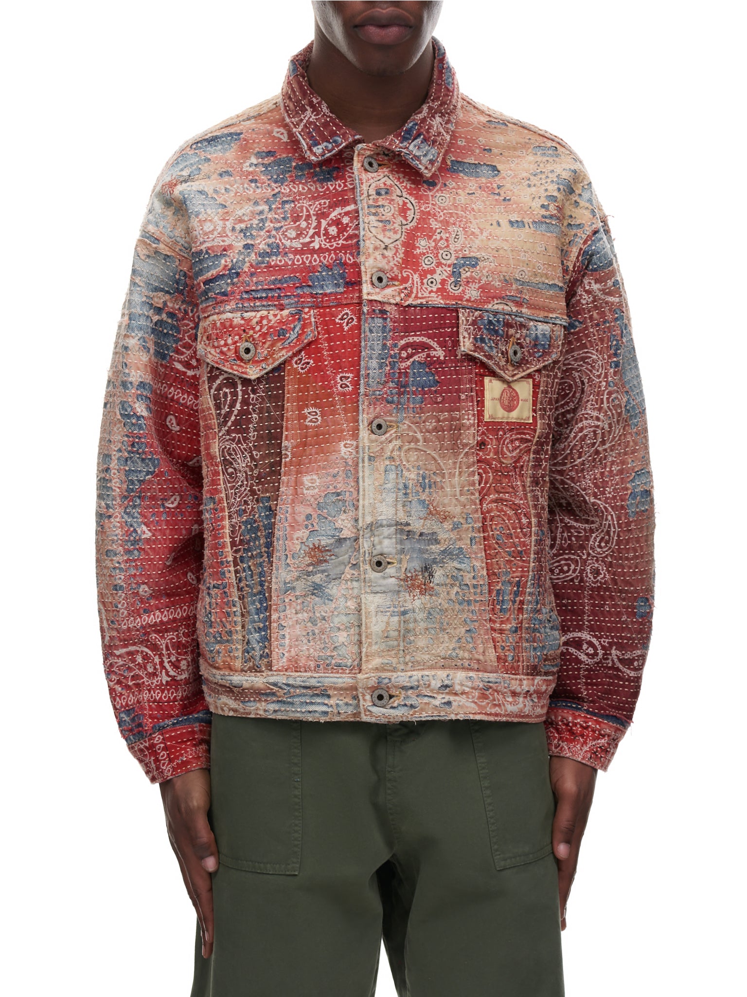 Proleta Re Art Bandana Denim Jacket | H. Lorenzo - front