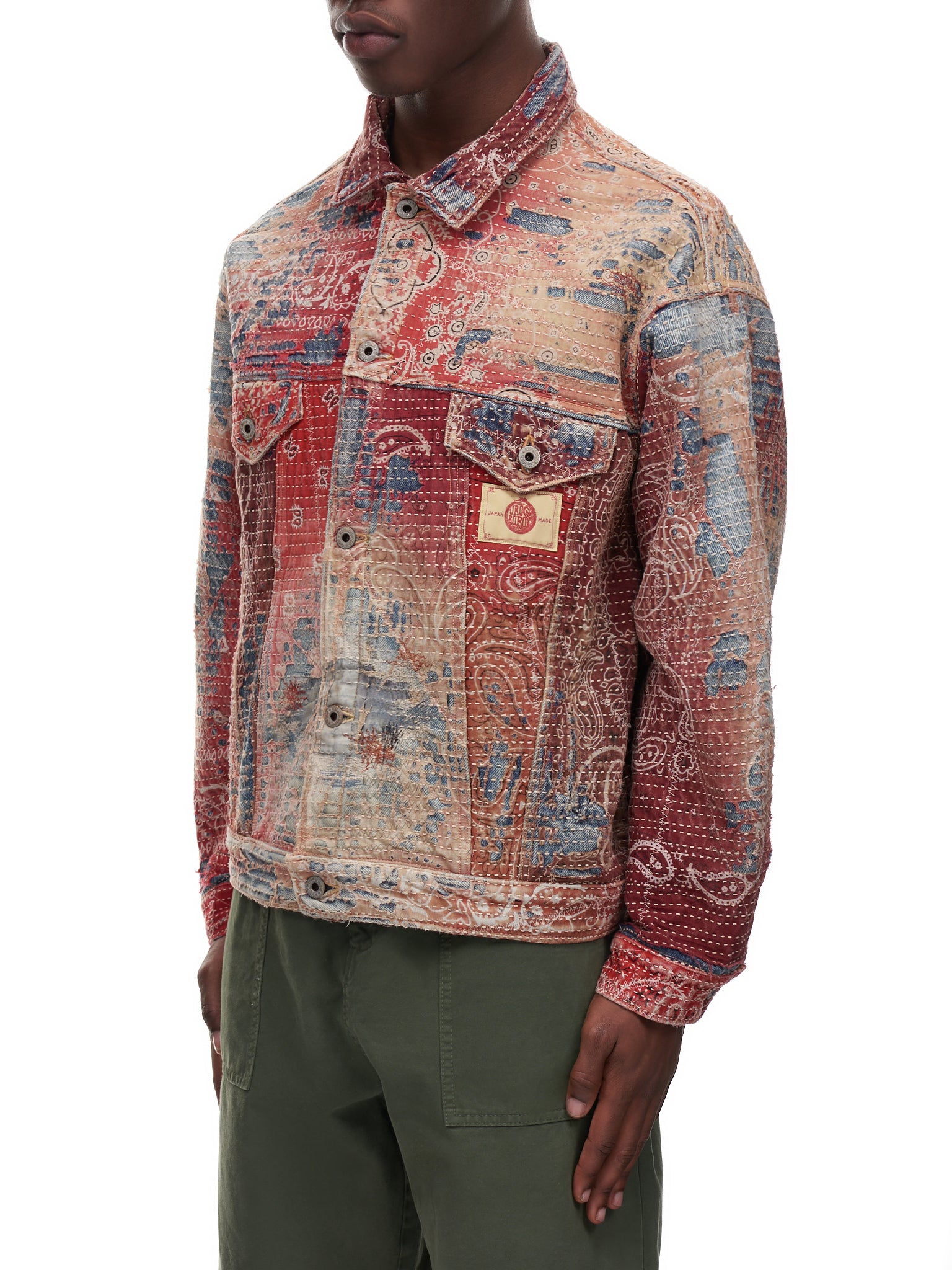 Proleta Re Art Bandana Denim Jacket | H. Lorenzo - side 