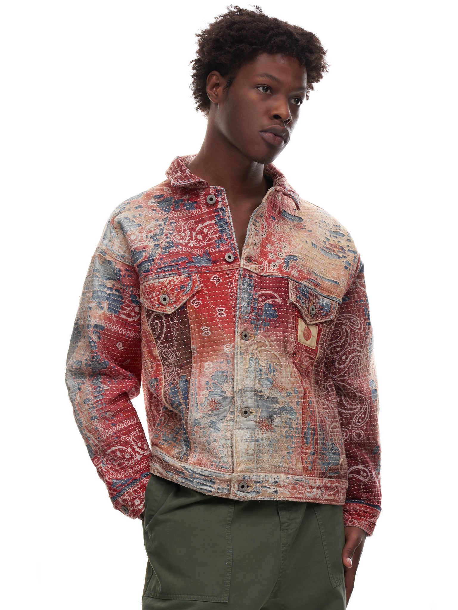 Proleta Re Art Bandana Denim Jacket | H. Lorenzo - detail 